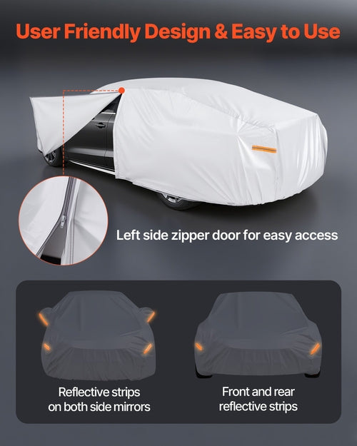 Car Cover, Car Cover Waterproof for Mid Size European Sedan Cars