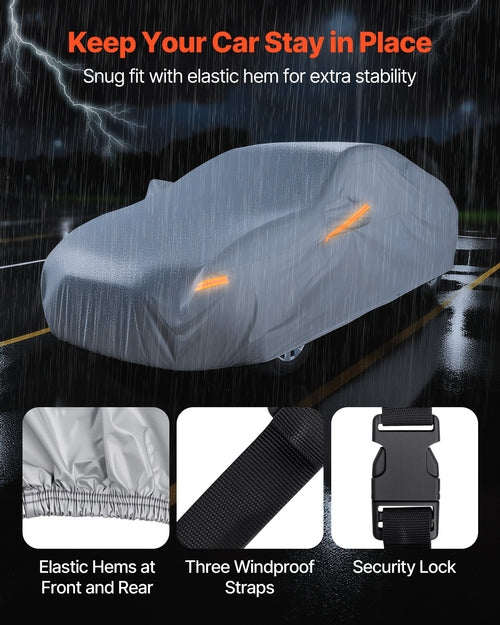 Car Cover, Car Cover Waterproof for Mid Size European Sedan Cars