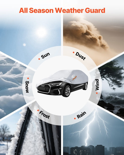 Car Cover, Car Cover Waterproof for Mid Size European Sedan Cars